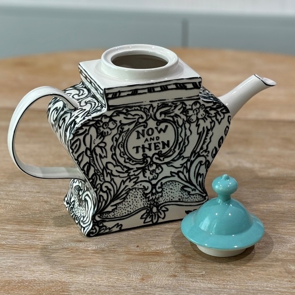 NWOT Anthropologie Sketched Story Tea Pot, Rare Out of Stock - Picture 4 of 10